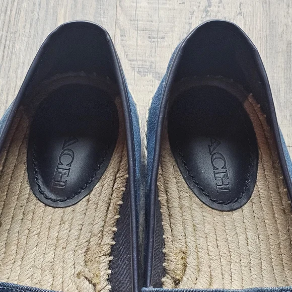 Women Coach Blue Espadrilles with Logo Embroidery - Picture 6 of 6